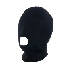 Berlin XXX Bondage Face Mask with Open Mouth - Black