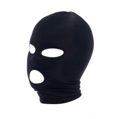 Berlin XXX Bondage Face Mask with Open Eyes and Mouth - Black